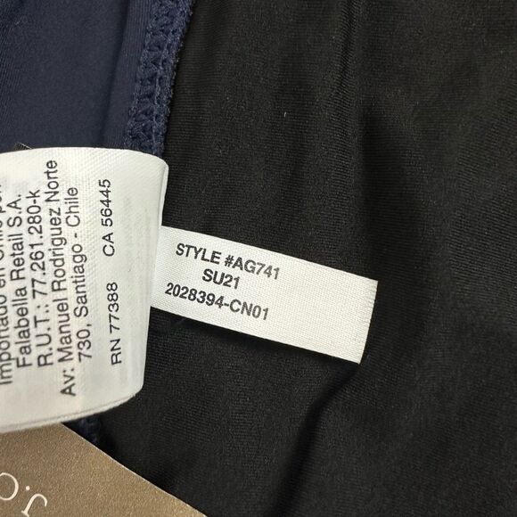 J. Crew Women’s size 8 Ruffle deep-V one-piece swimsuit Navy Blue NEW - Picture 10 of 10